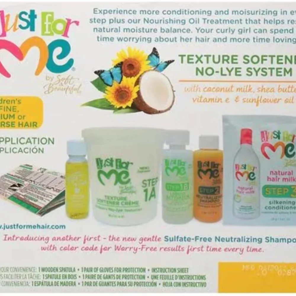 JUST FOR ME TEXTURE SOFTENER NO-LYE SYSTEM